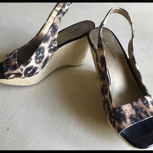 Anne Klein Leopard Print Wedges